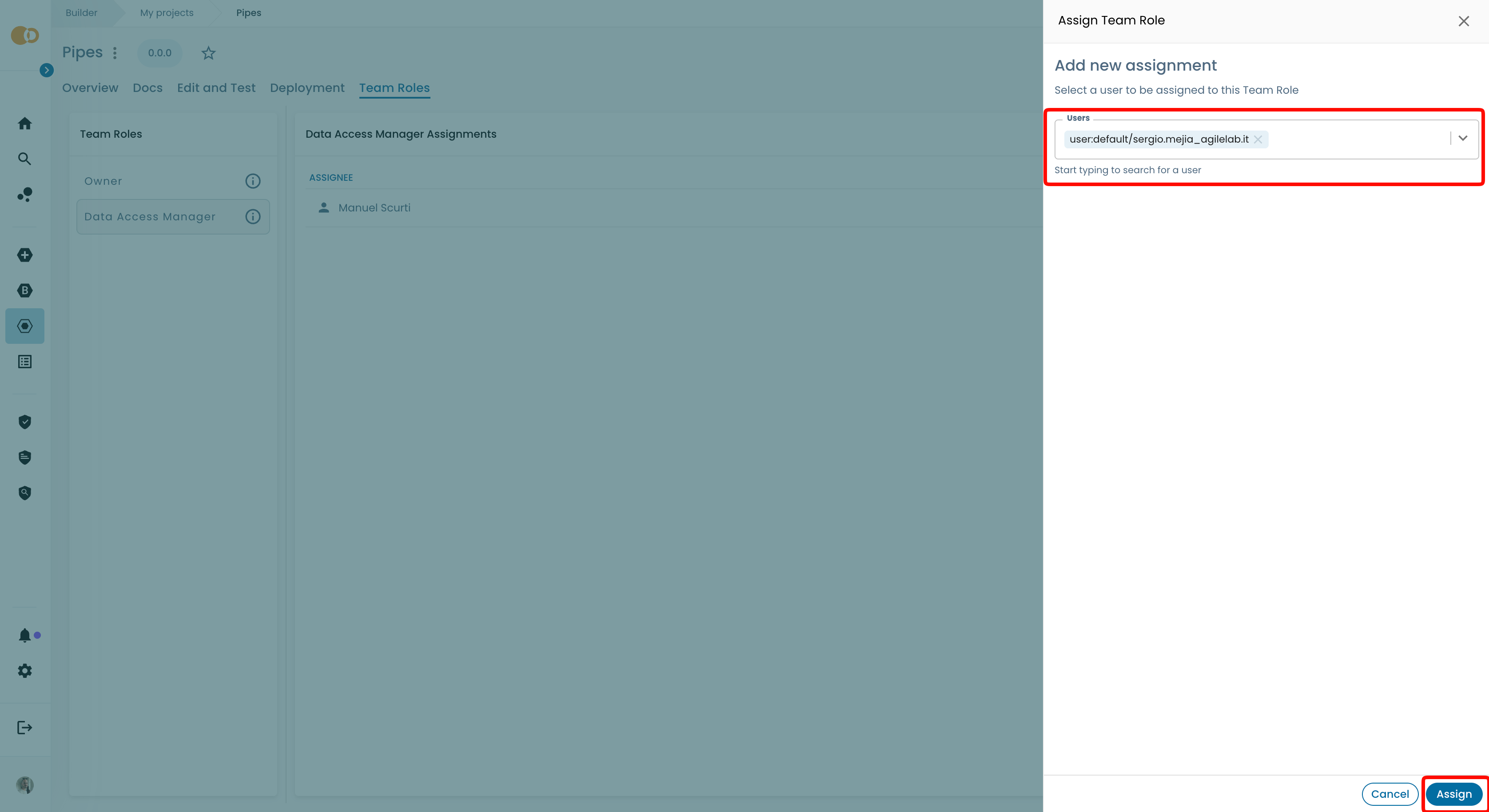 add assignment drawer